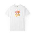 T-Shirt — "Fill Your Soul with Light" Heart & Lightbulb Inspirational Tee