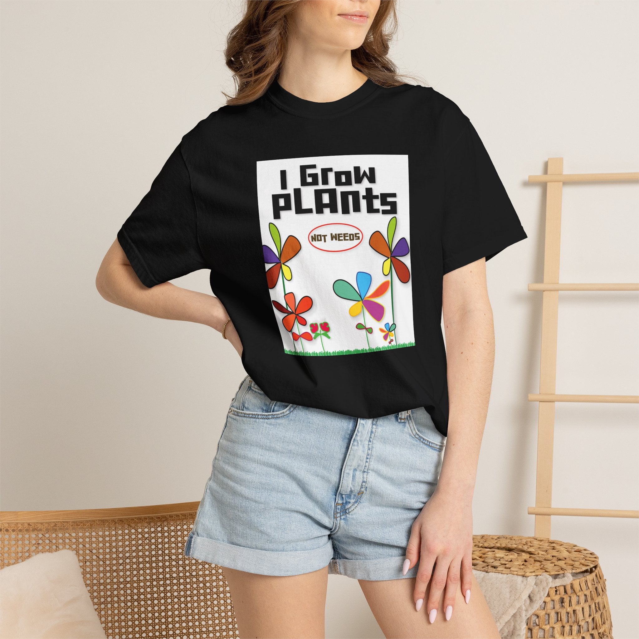 Grow Plants T-Shirt — I Grow Plants (Not Weeds) Graphic Tee