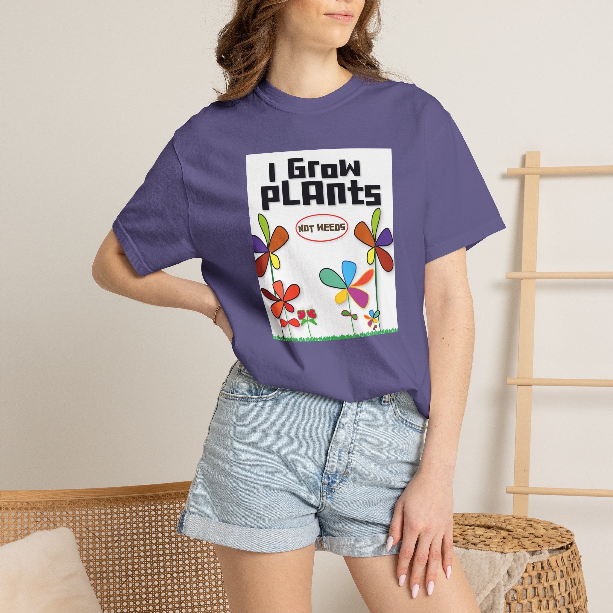 Grow Plants T-Shirt — I Grow Plants (Not Weeds) Graphic Tee