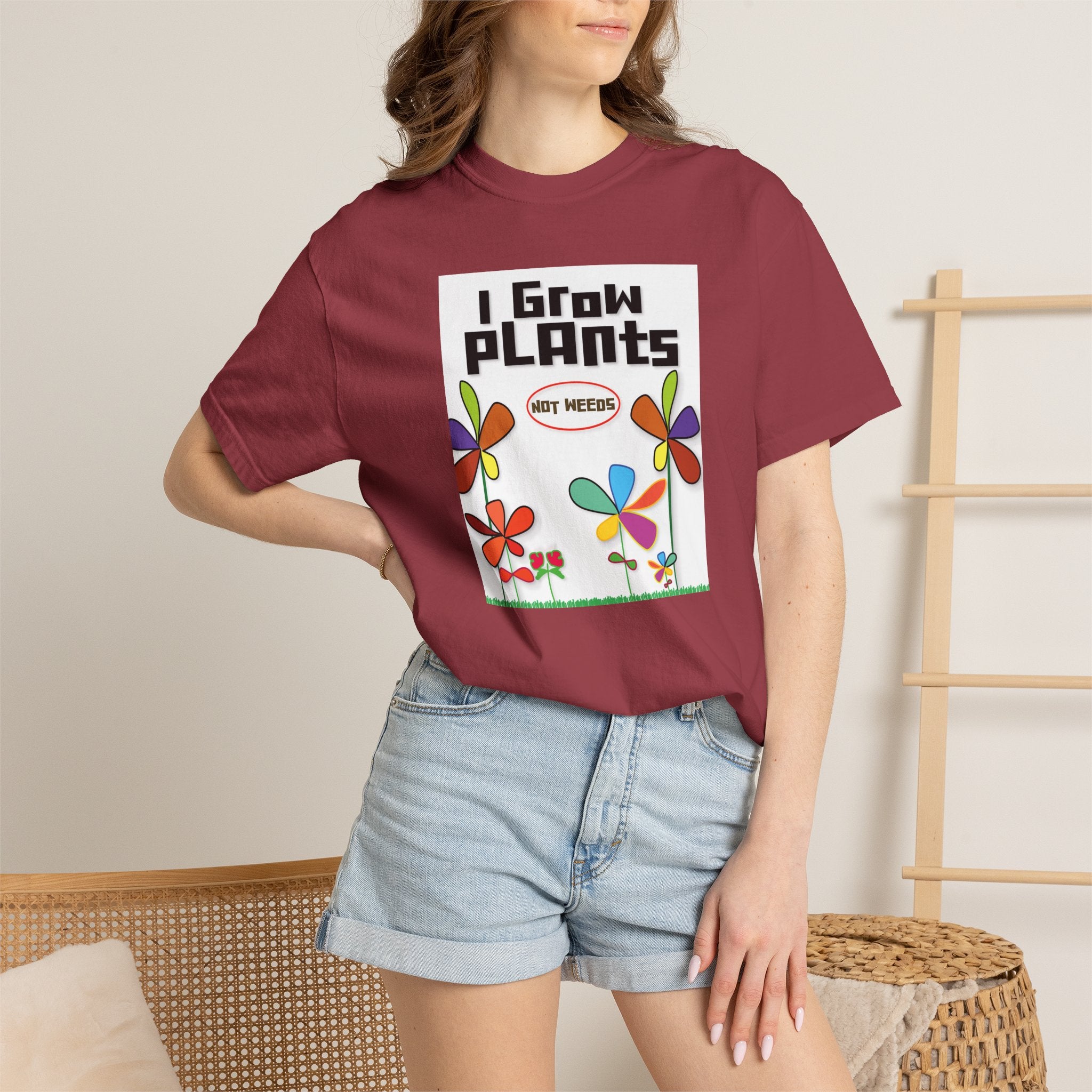 Grow Plants T-Shirt — I Grow Plants (Not Weeds) Graphic Tee