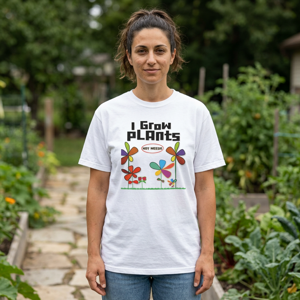 Grow Plants T-Shirt — I Grow Plants (Not Weeds) Graphic Tee