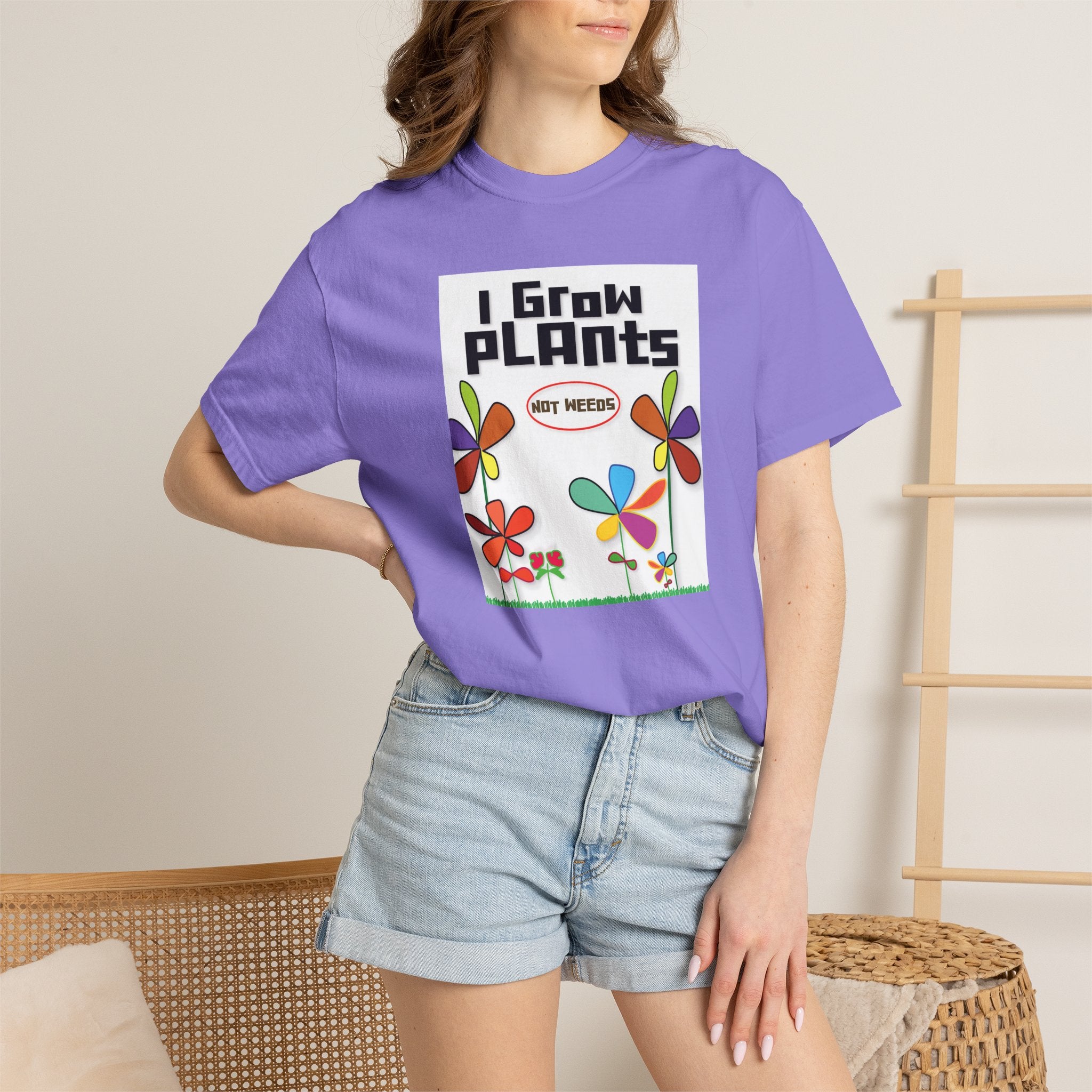 Grow Plants T-Shirt — I Grow Plants (Not Weeds) Graphic Tee