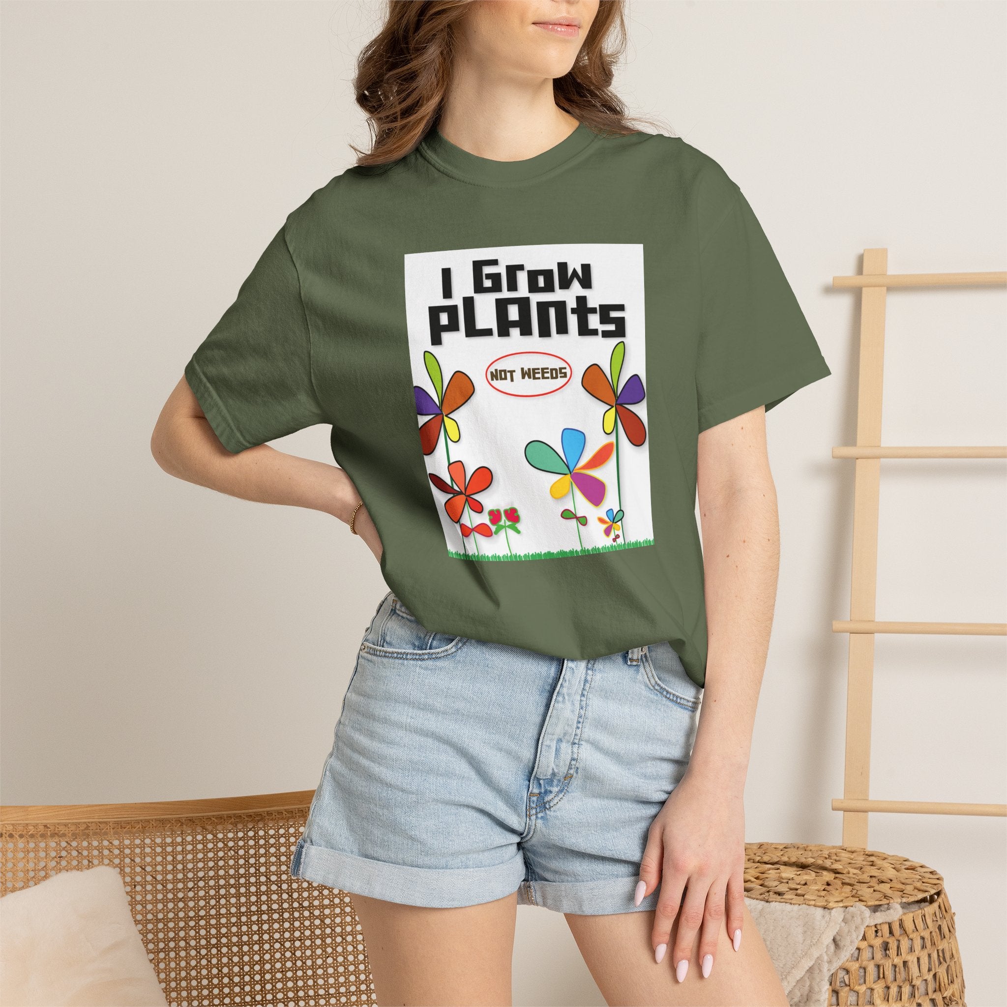 Grow Plants T-Shirt — I Grow Plants (Not Weeds) Graphic Tee